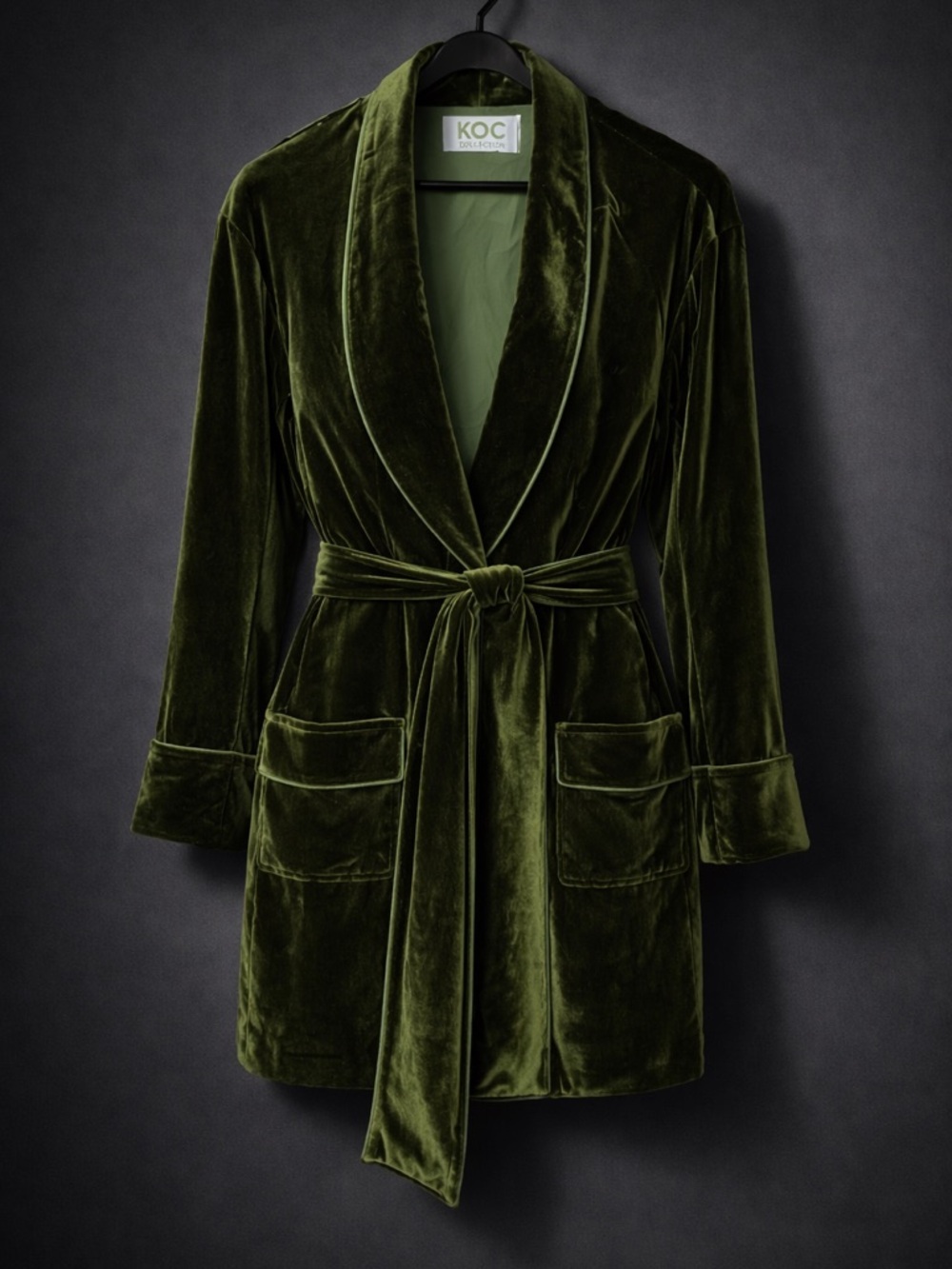 🍋SALE🍋 Velvet Boho Blazer Coat | Belted Olive Duster